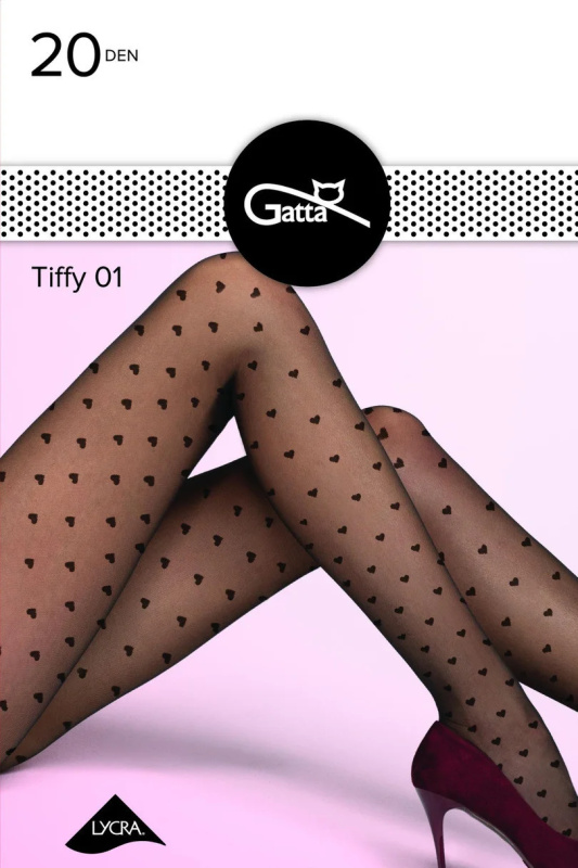 Dámské vzorované punčochové kalhoty TIFFY černá 2-S