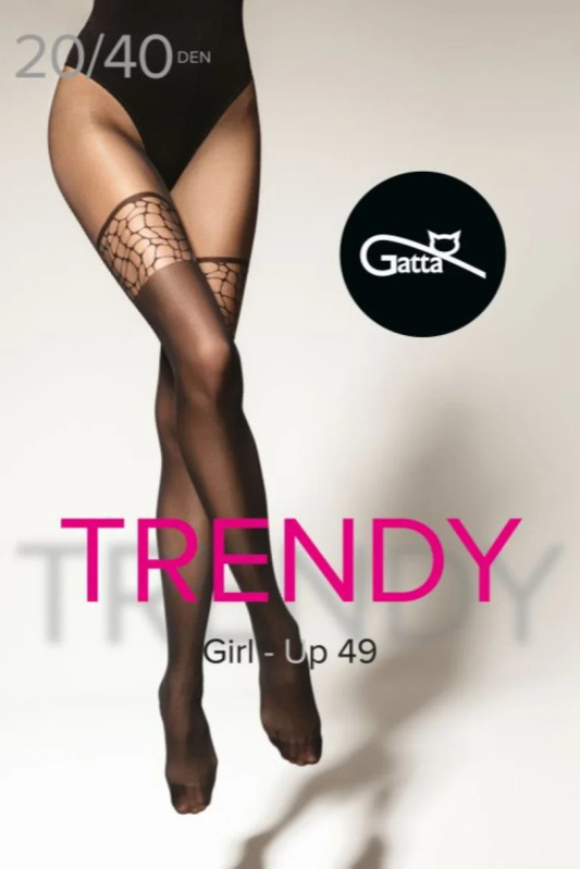 GIRL-UP -49 VZOROVANÉ PUNČOCHOVÉ KALHOTY nero 2-S