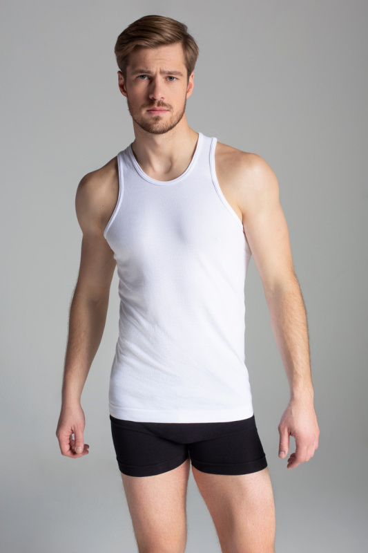 Koszulka Męska - SEAMLESS COTTON TANK CLASSIC černá 2XL