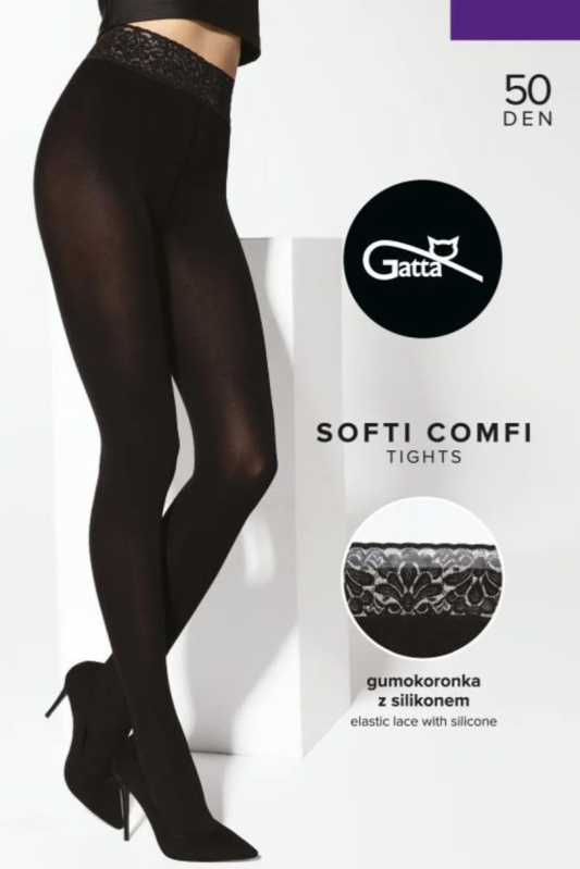 SOFTI-COMFI 50 DEN - PUNČOCHOVÉ KALHOTY 50 DEN NERO 3-M