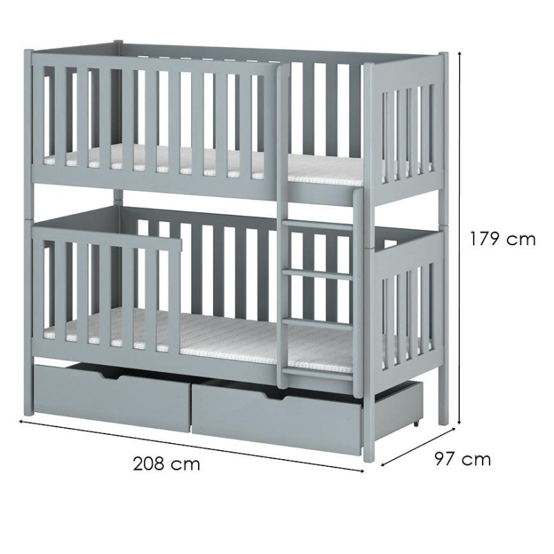 Postel Dawid 90x200 grey