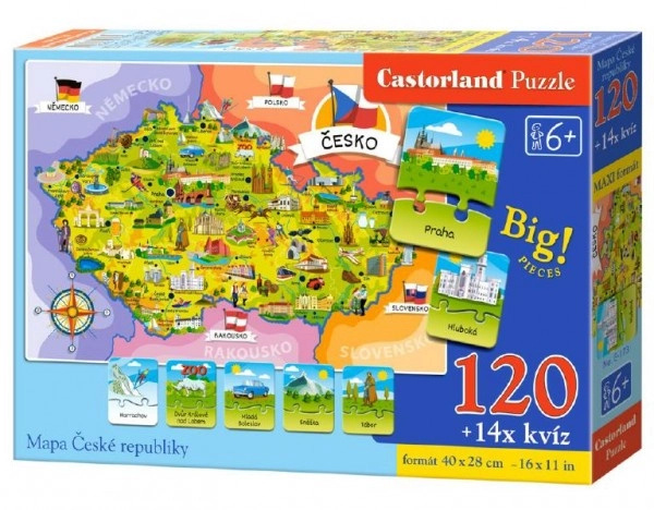 SMT Puzzle mapa ČR 120 dílků
