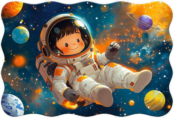 Castorland puzzle Malý astronaut MAXI 20 dílků