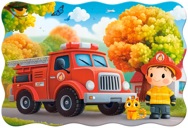 Puzzle malý hasič MAXI 20 dílků CASTORLAND