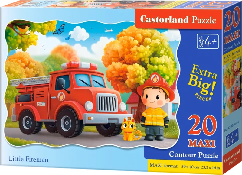 Puzzle malý hasič MAXI 20 dílků CASTORLAND