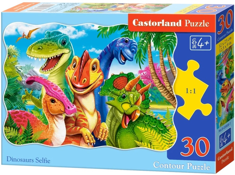 Castorland puzzle Dinosauří Selfie 30 dílků