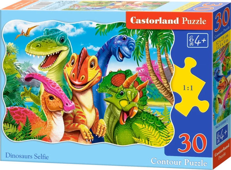 Castorland puzzle Dinosauří Selfie 30 dílků