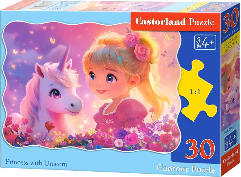 Puzzle Princezna s jednorožcem 30 dílků CASTORLAND