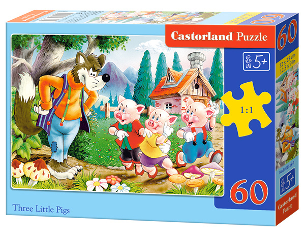 CASTORLAND Puzzle O třech prasátkách 60 dílků