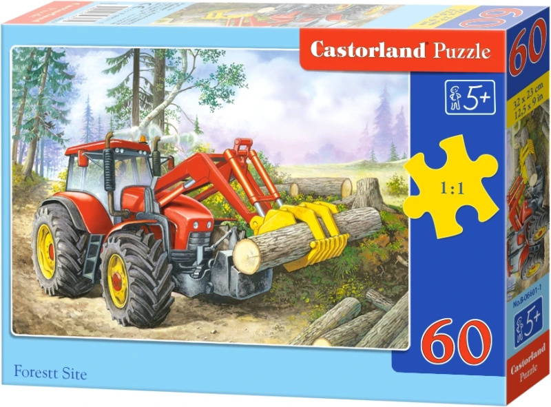 Puzzle Castorland 60 dílků - Traktor nakladač