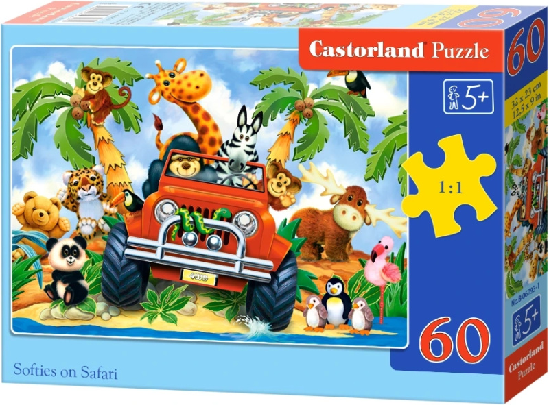 Castorland JÍZDA NA SAFARI 60 dílků