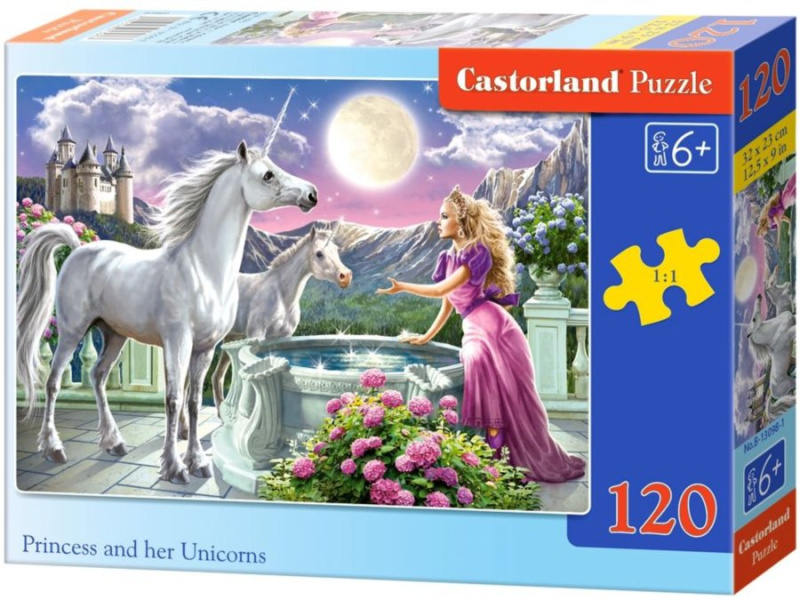 Castorland Princezna s jednorožci 120 dílků