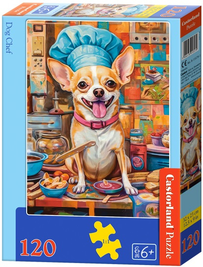 CASTORLAND Puzzle Psí šéfkuchař 120 dílků