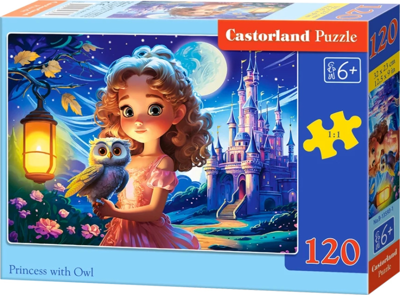 CASTORLAND Puzzle Princezna a sova 120 dílků