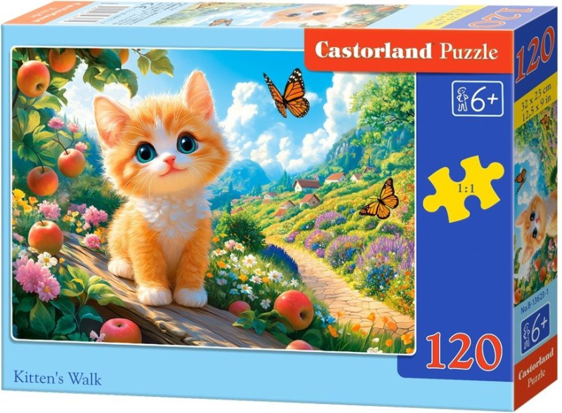 Castorland puzzle kotě na procházce (120 dílků)