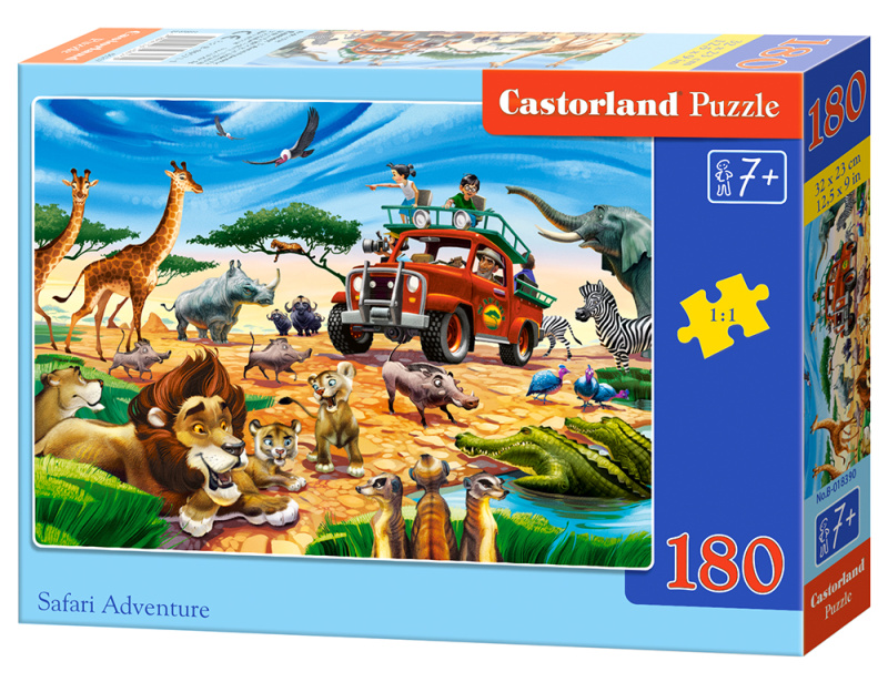 Castorland Safari dobrodružství 018390 180 dílků
