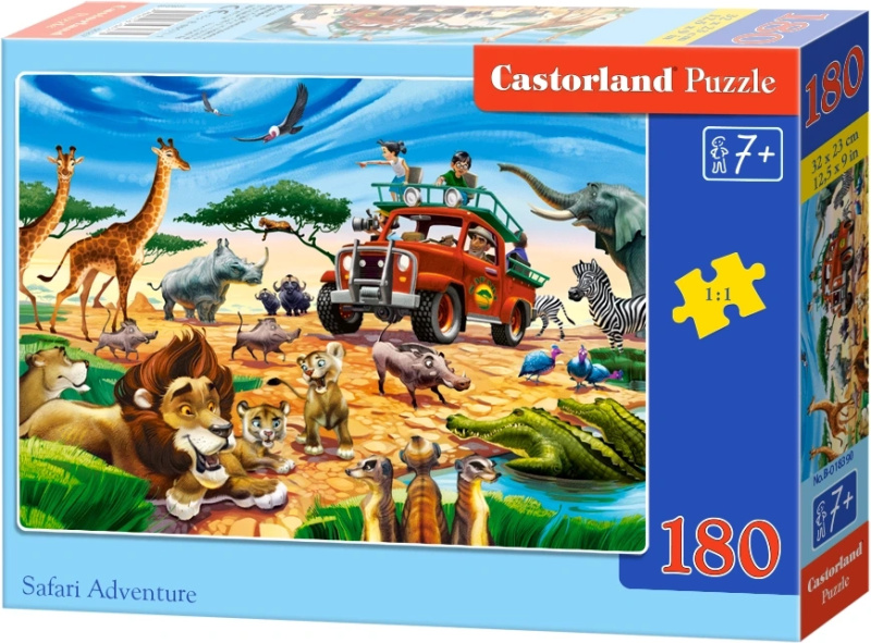 Castorland Safari dobrodružství 018390 180 dílků