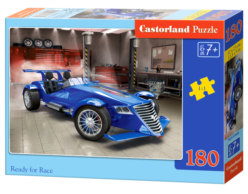 Castorland Modré závodní auto 018406 180 dílků