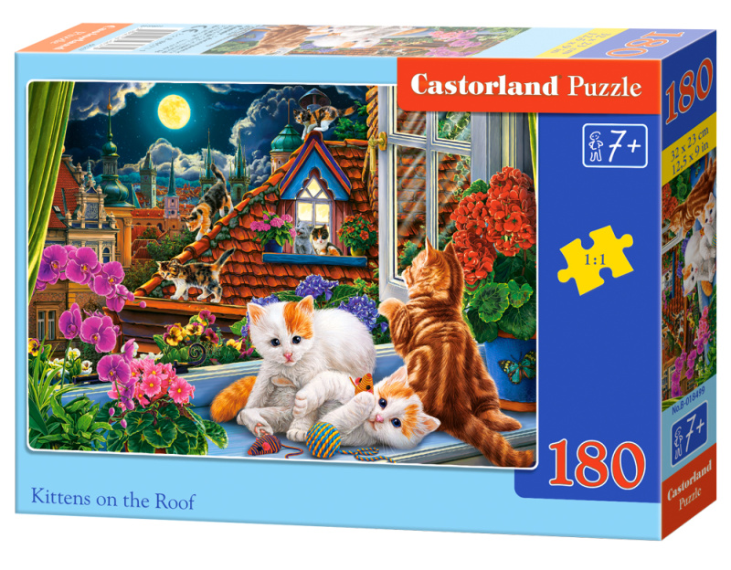 Castorland Koťata na střeše 180 dílků
