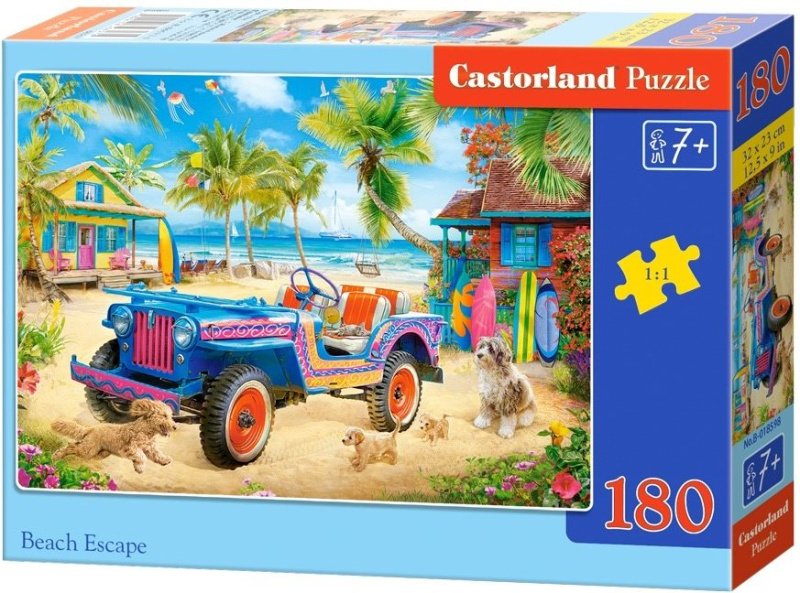 Castorland puzzle útěk na pláž 180 dílků
