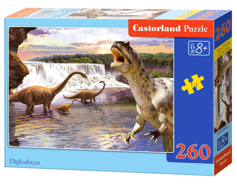 CASTORLAND Puzzle Dinosauři - Diplodocus 260 dílků