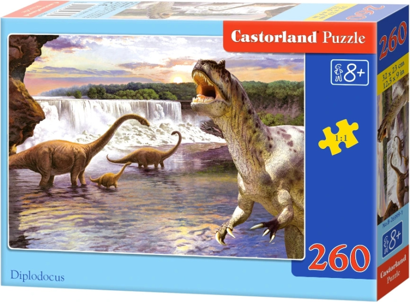 CASTORLAND Puzzle Dinosauři - Diplodocus 260 dílků