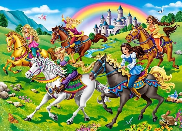 Castorland Princezny na koních 27507 260 dílků