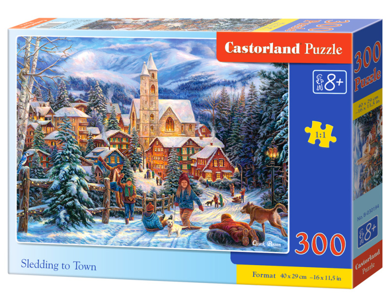 Puzzle Sánkování do města