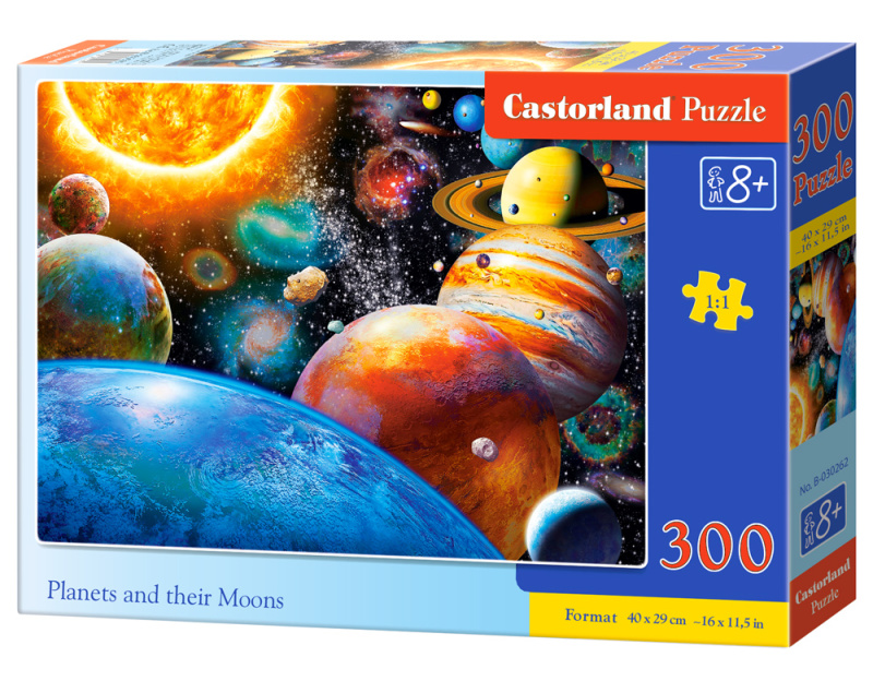 Puzzle planety a jejich měsíce 300 dílků