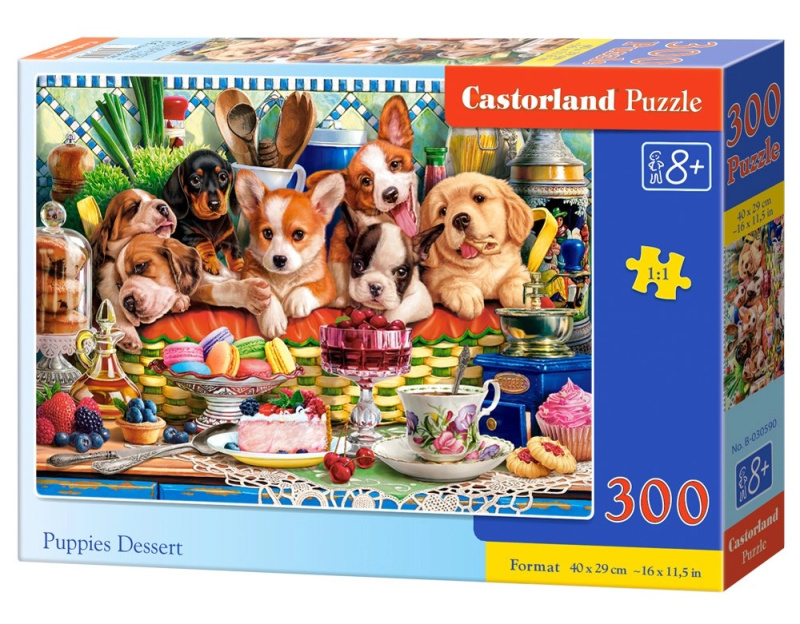 Castorland Puppies Dessert zvířecí oslava 300 dílků