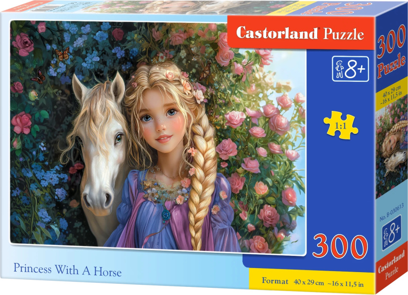 Puzzle Princezna a kůň 300 dílků CASTORLAND