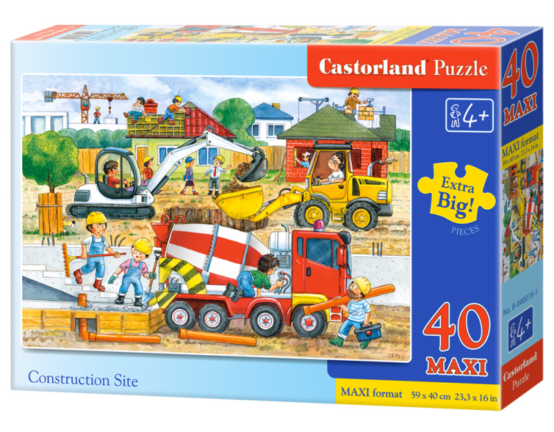 Tomido Puzzle MAXI Construction Site 40 dílků