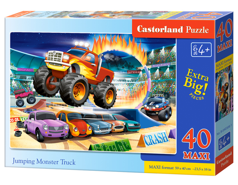 Puzzle 40 Maxi Skákající Monster Truck
