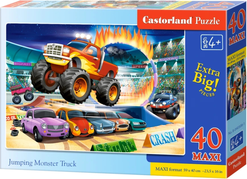 Puzzle 40 Maxi Skákající Monster Truck
