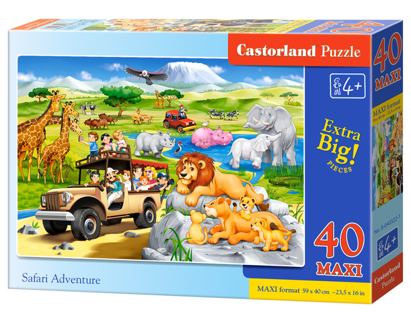 Castorland MAXI Safari dobrodružství 040322 40 dílků