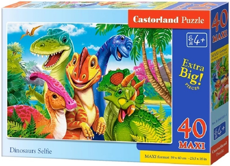 CASTORLAND Puzzle Dinosauří selfie MAXI 40 dílků