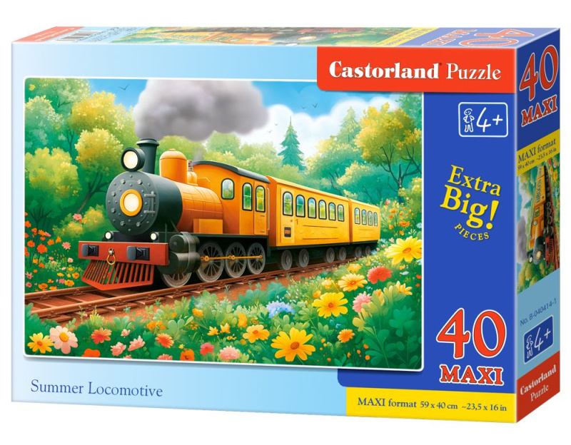 Castorland puzzle lokomotiva v létě MAXI 40 dílků