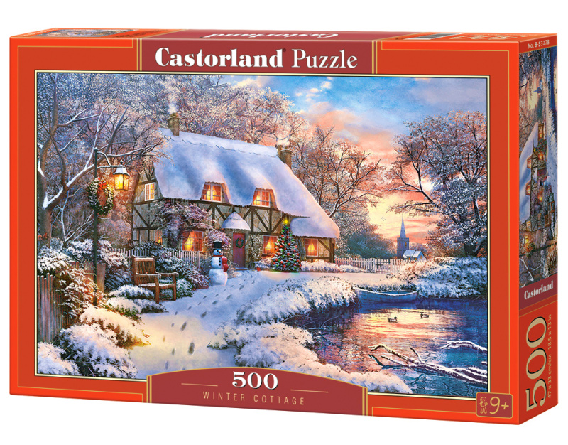 CASTORLAND Puzzle Zimní chaloupka 500 dílků