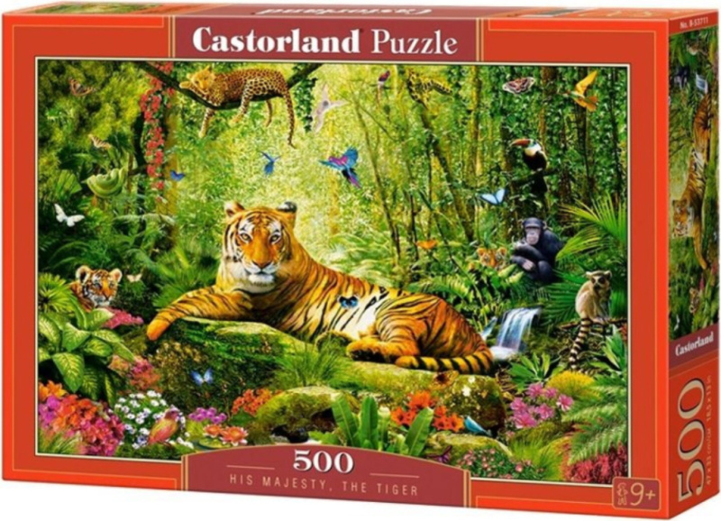 Puzzle 500 dílků Jeho Veličenstvo Tygr