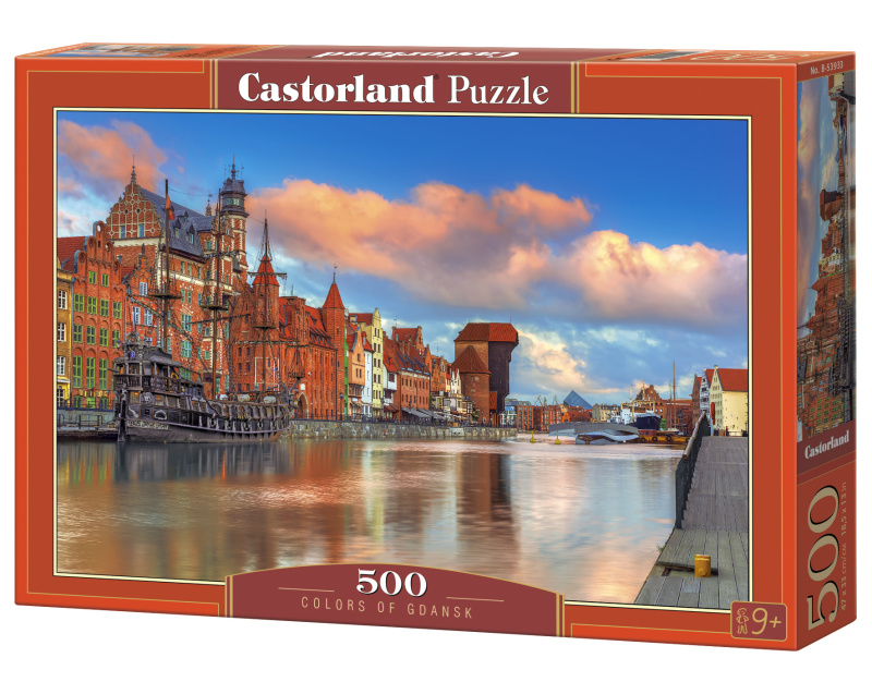 Puzzle Gdaňsk - Barvy 500 dílků