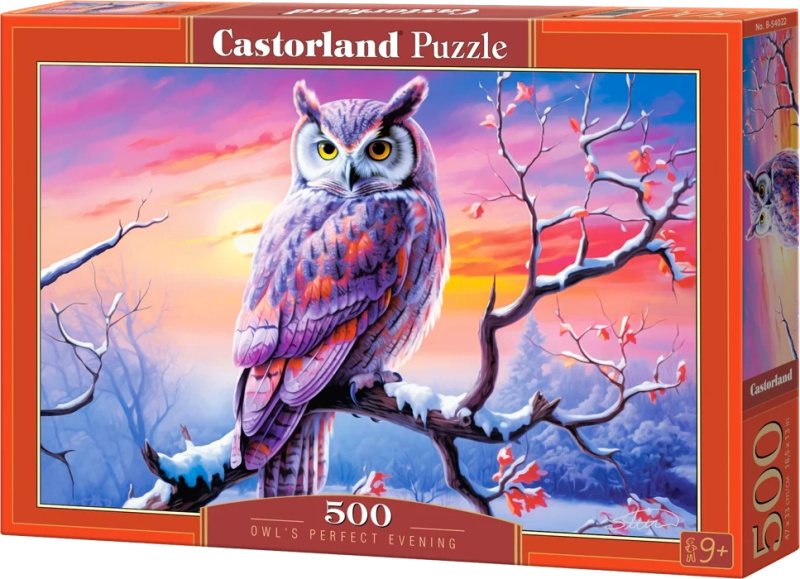 Castorland Castor Dokonalý večer se sovou 500 dílků