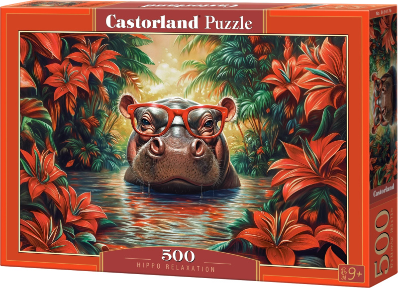 Puzzle Hroší odpočinek 500 dílků CASTORLAND