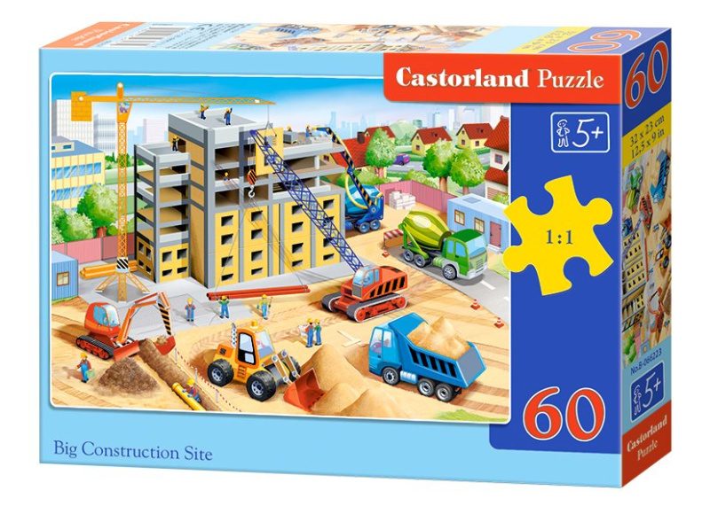 Puzzle staveniště pro děti 60 dílků