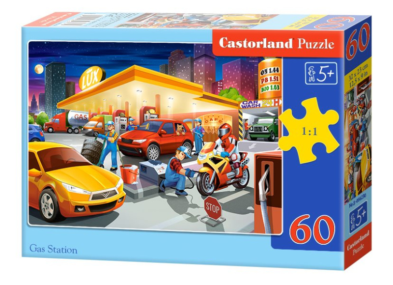Dětská puzzle Benzínová stanice 60 dílků