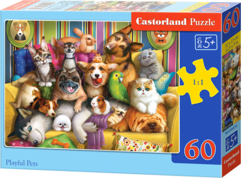 Puzzle 60 prvků Šťastná zvířata