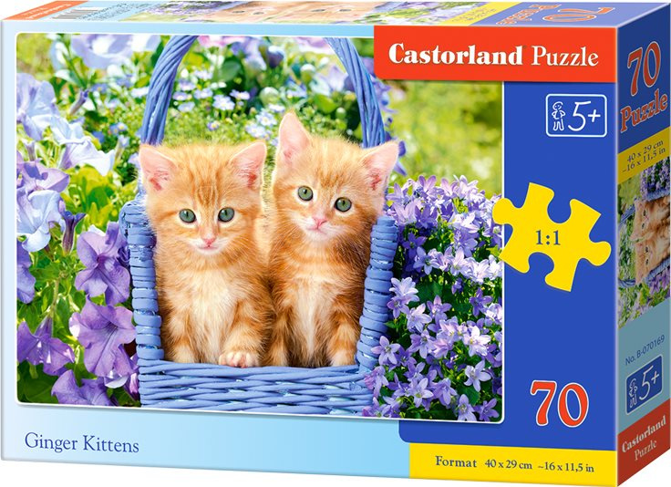 Puzzle 70 dílků Ginger Kittens