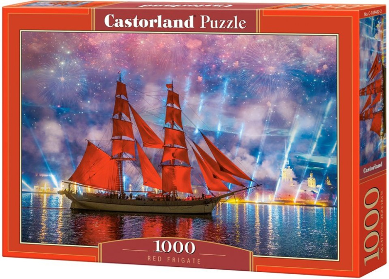 Puzzle Červená fregata 1000 dílků