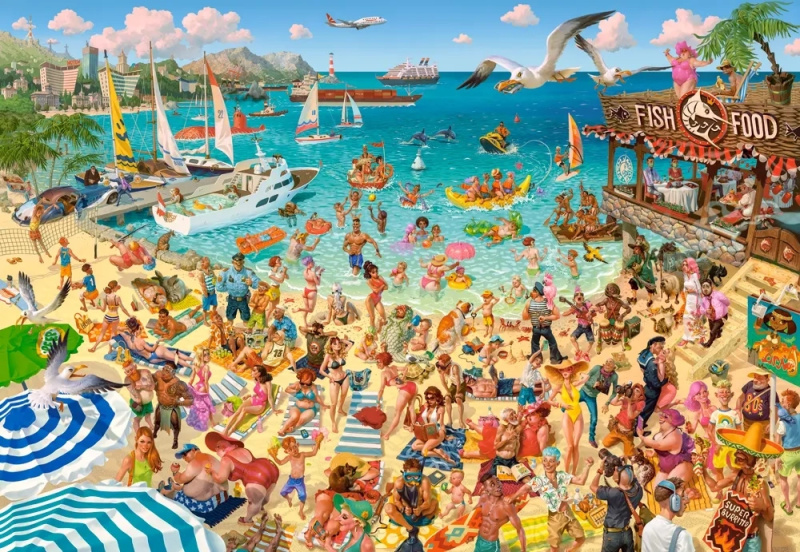 Puzzle Art Collection: Zábava u moře 1000 dílků