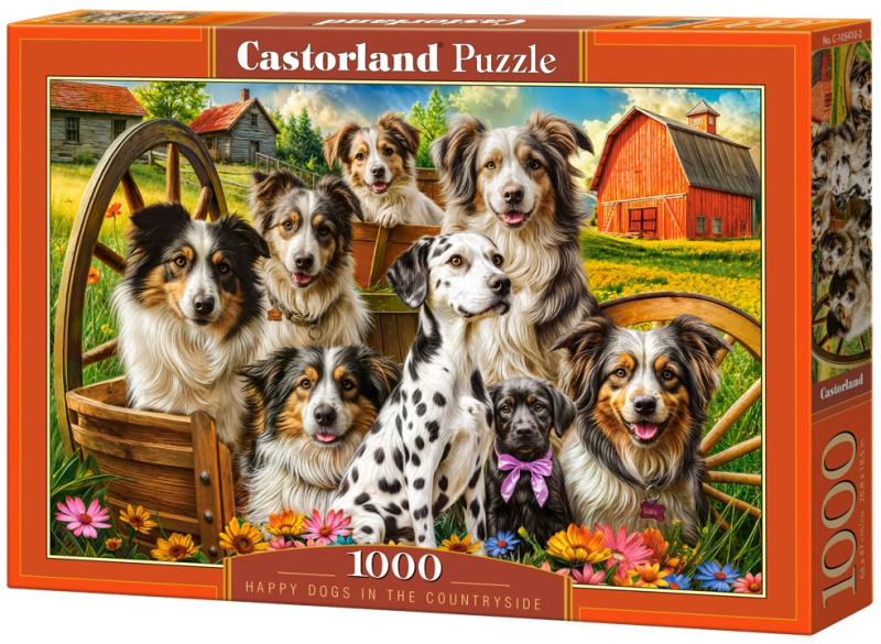 Castorland puzzle šťastní psi na venkově 1000 dílků