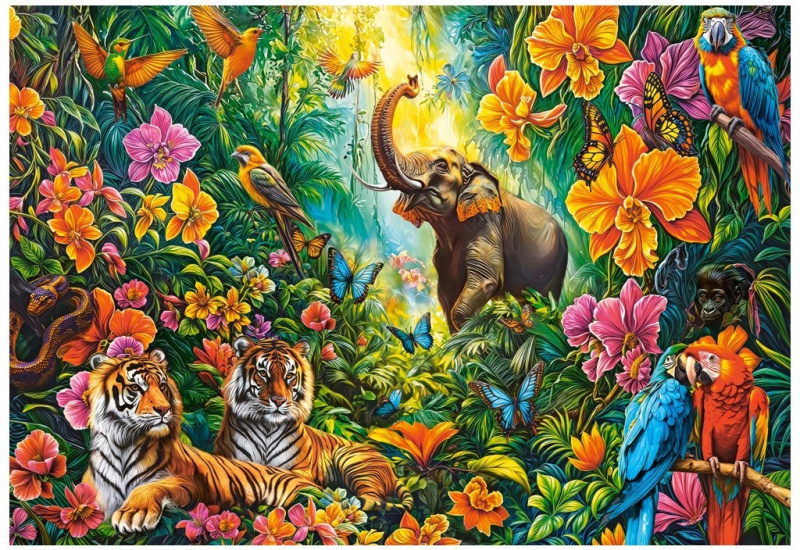 Castorland puzzle Rozkvetlá džungle 1000 dílků